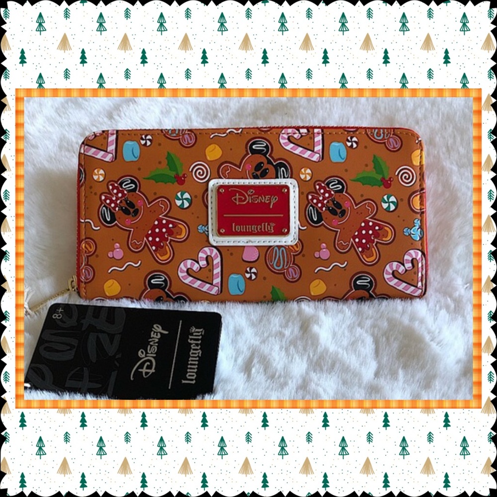 Disney Loungefly Mickey and Minnie Gingerbread Wallet - Picture 1 of 5